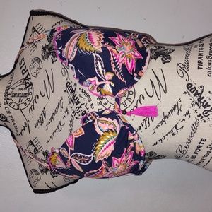 Shade Shore Women Swim Bra Floral Size 38B Tie at Back